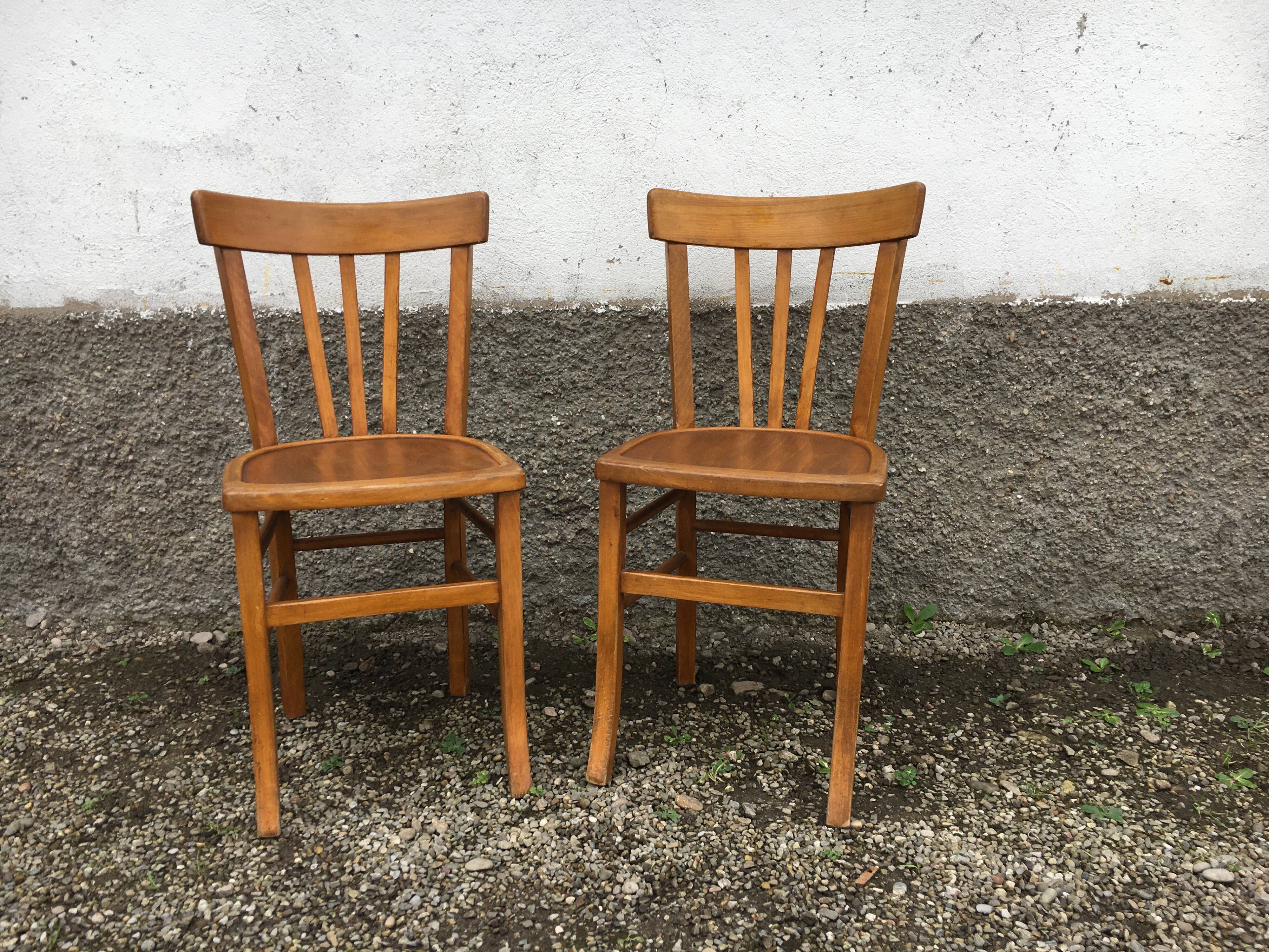 Pair of wooden chairs