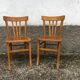 Paire de chaises en bois troquet