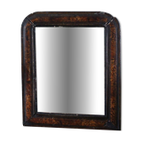 Antique Louis Philippe mirror in black and brown.
