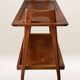 Scandinavian teak rolling dessert trolley