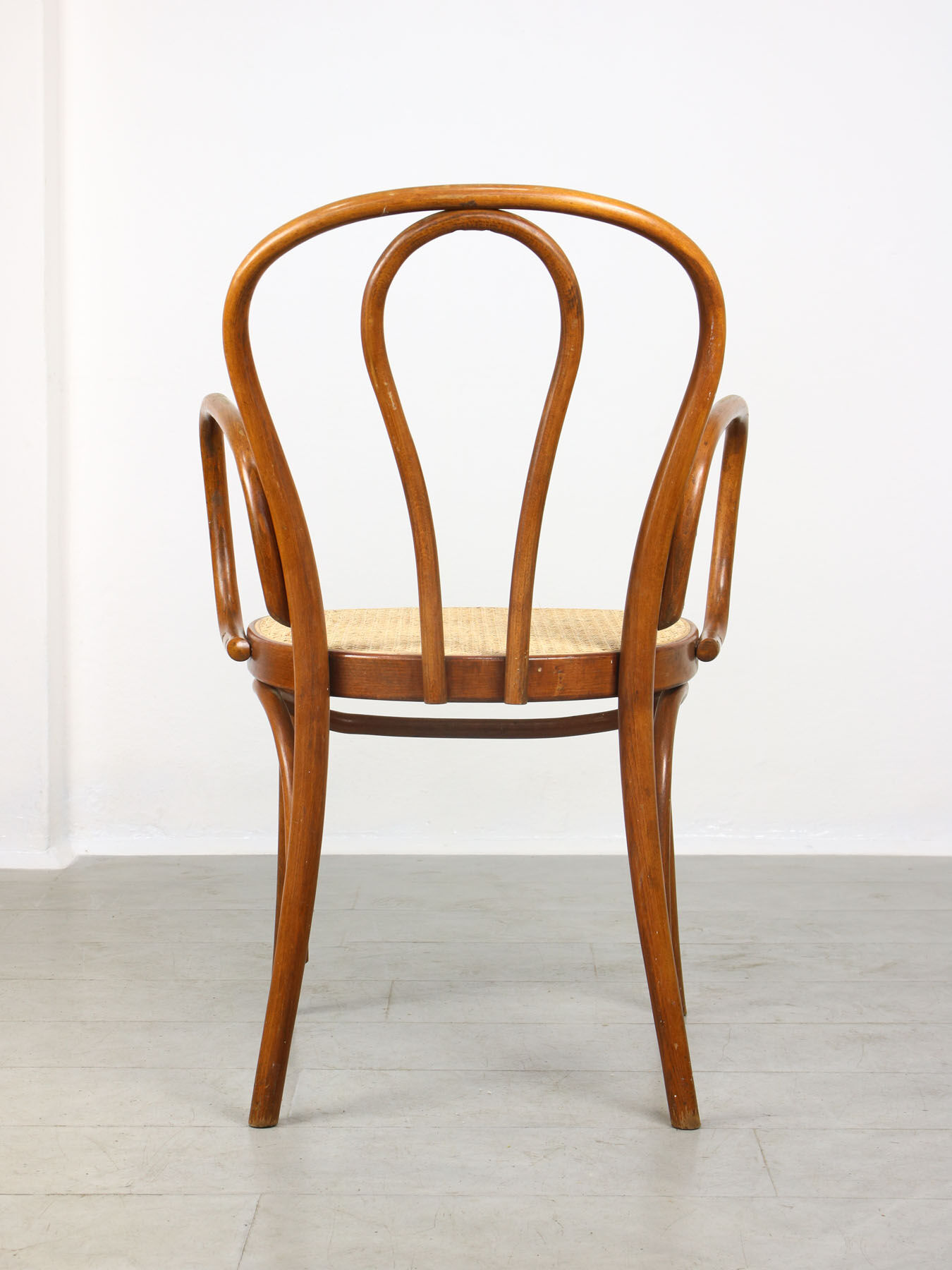 Vintage Bentwood Wide Seat and Arms Bistro Chair