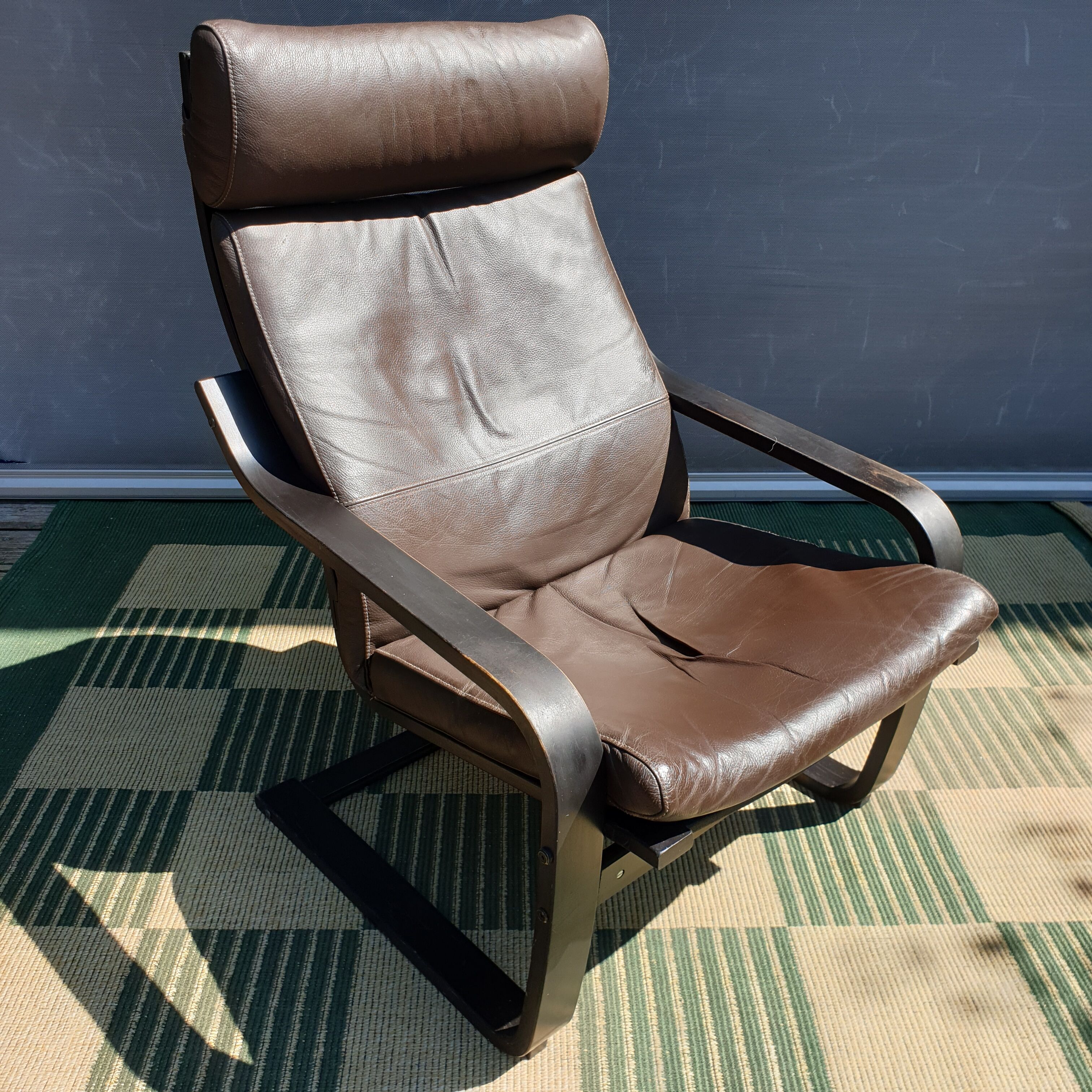 Fauteuil lounge poäng vintage ikéa 1999 cuir