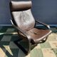 Fauteuil lounge poäng vintage ikéa 1999 cuir