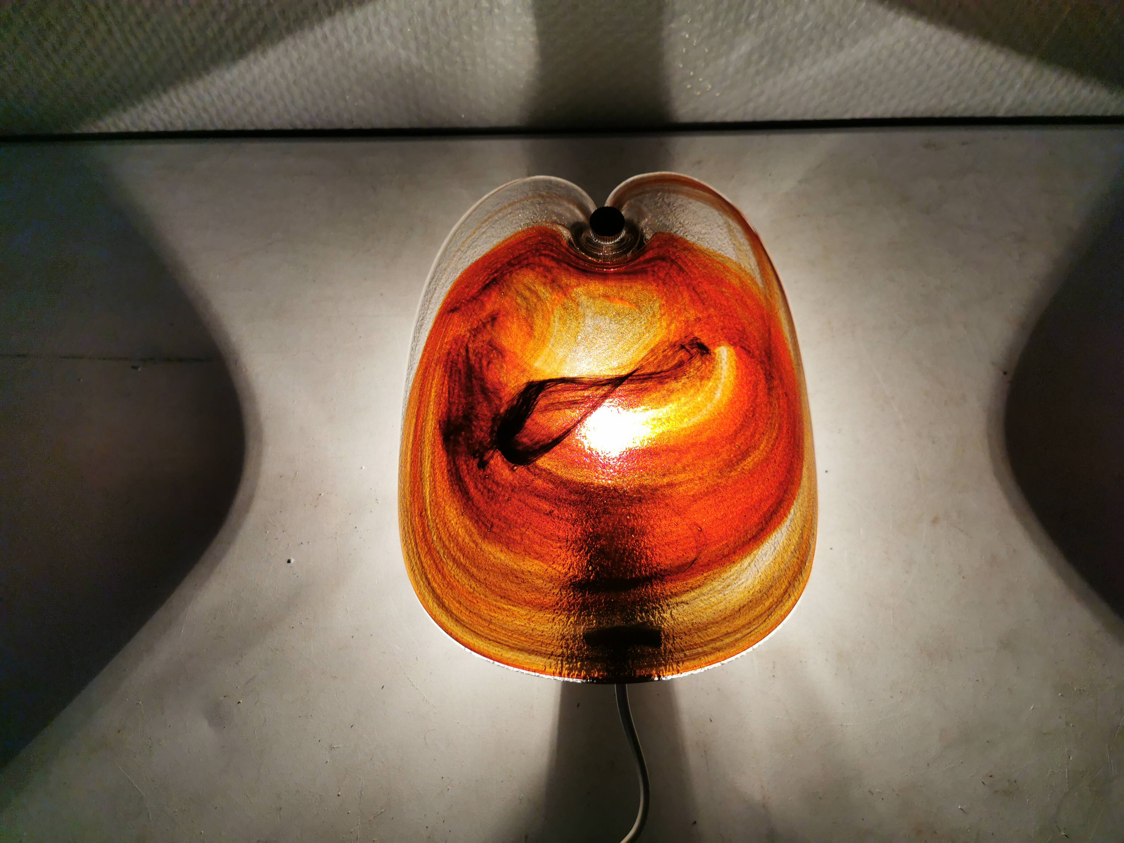 Glass wall lamp, by Per Lutken for Holmegaard Glass factory in the late 70s