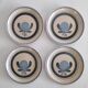 4 plates flat vintage 70s - décor Ancona Gien