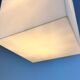 White plastic design cube pendant by Delta light Belgium, 1990s