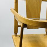 Vintage wooden doll high chair convertible into a walker