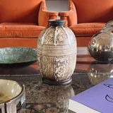 Louis Auguste Dage, Art Deco unique ceramic vase, France 1930