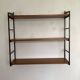 Vintage wood and plastic wall shelves