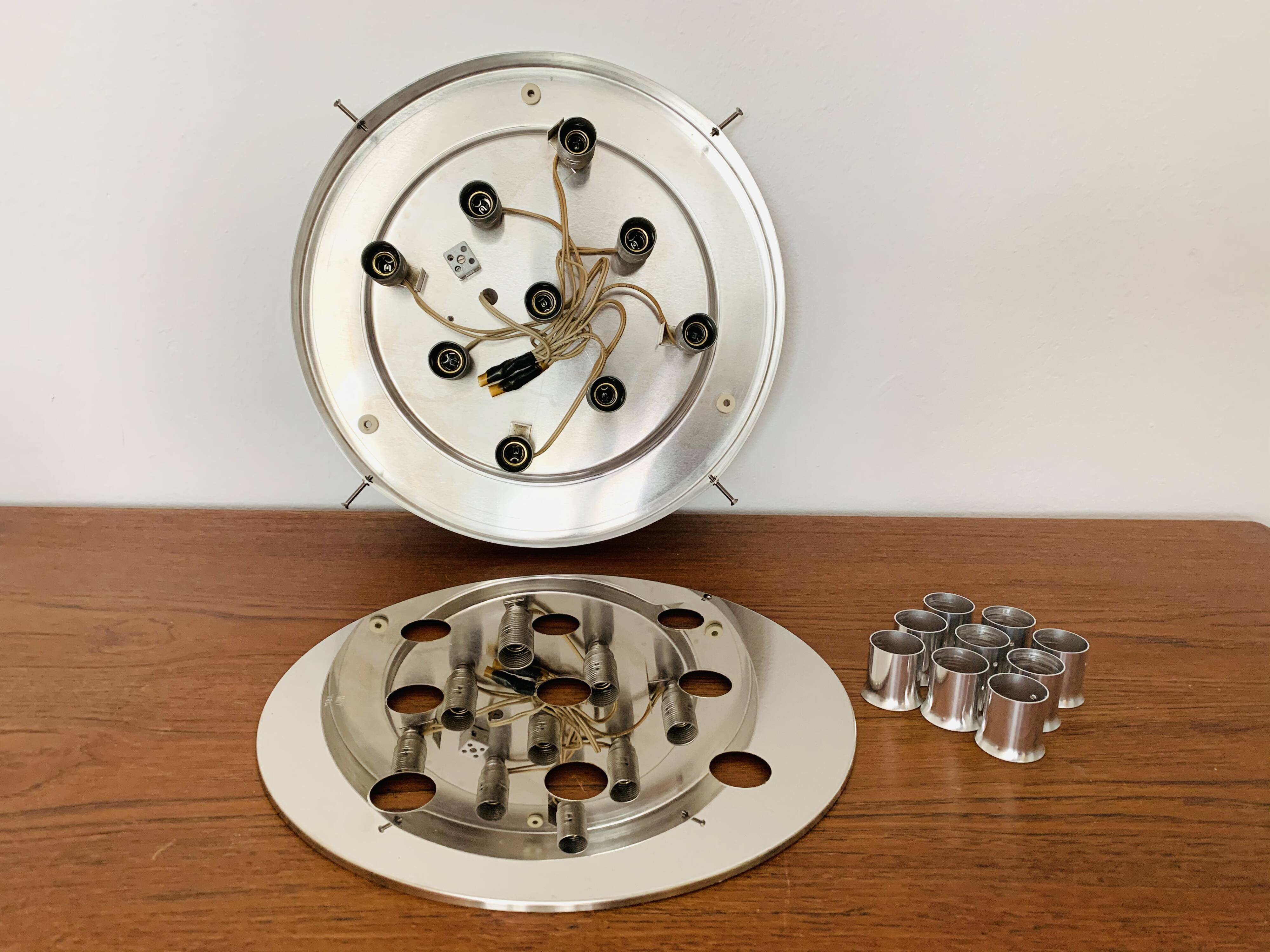 Large Bubble Glass Mushroom Flush Lamp