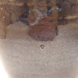 Vintage ceramic vase enamelled sandstone brown green blue