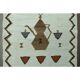 1970s Vintage Turkish Oushak Handmade Wool Cotton White Runner Rug 91x328