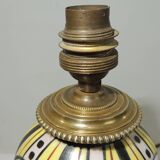1930s ceramic lamp and bronze/vintage frame