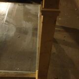 Brass and glass coffee table