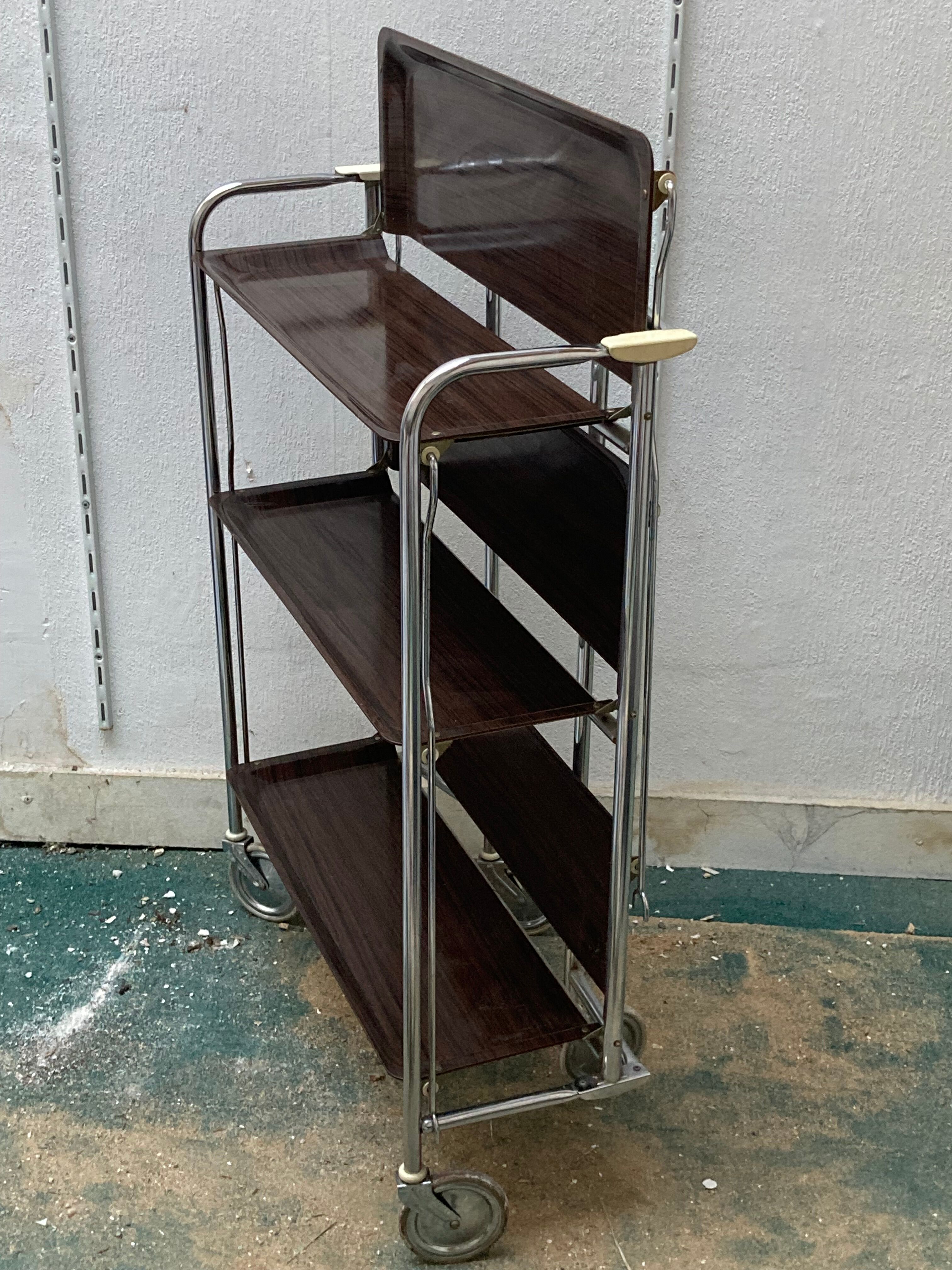 Seventies foldable rolling table