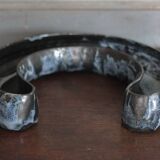 Ceramic jardinière signed Blain Francoise, pottery La Borne, centre of your