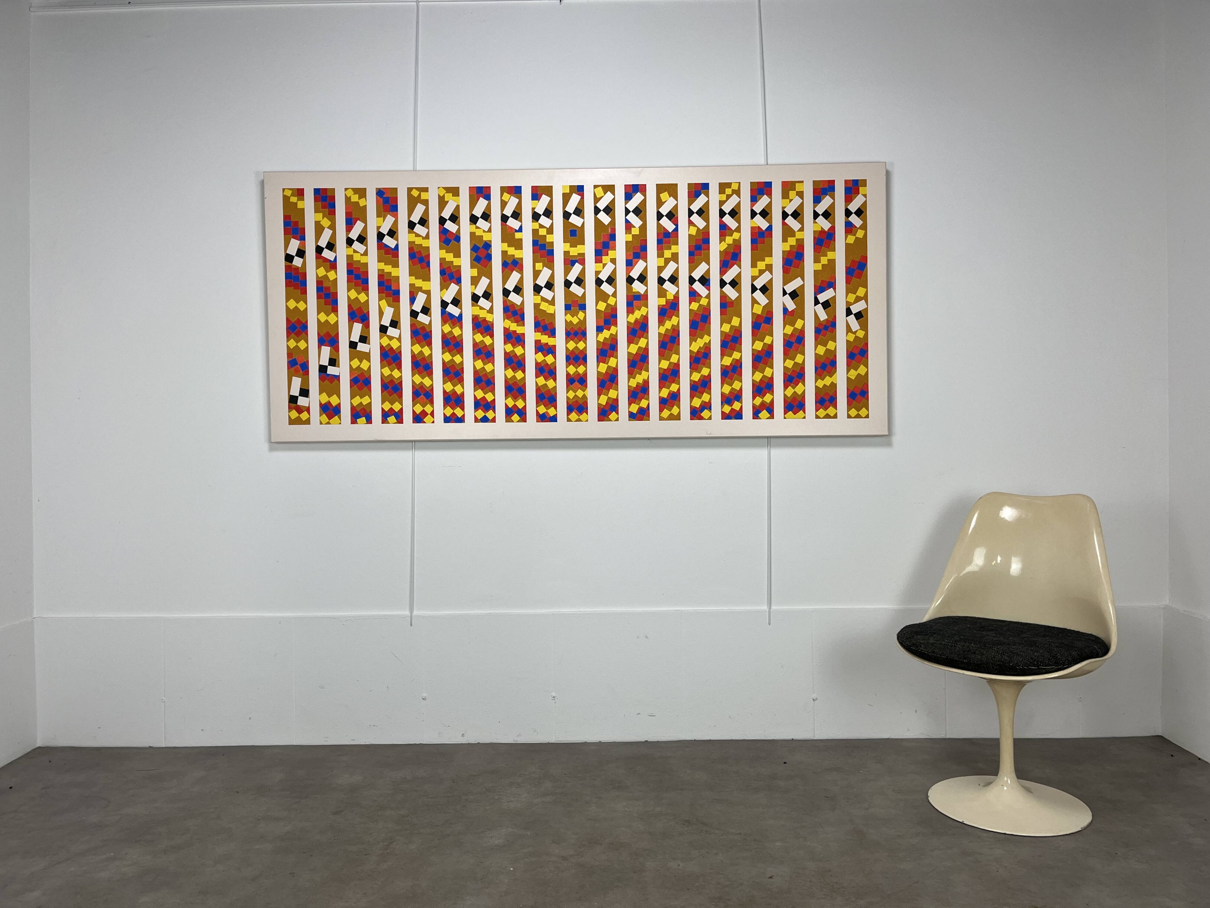 Unsigned XL contemporary art painting 195 cm