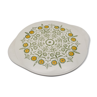 ceramic pie dish edelkeramik grunstadt floral decoration