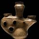 Ceramic candle holder from Quimper 1950 signed