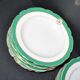 Paris porcelain set of 6 flat plates and 6 deep plates with JC gold monogram.