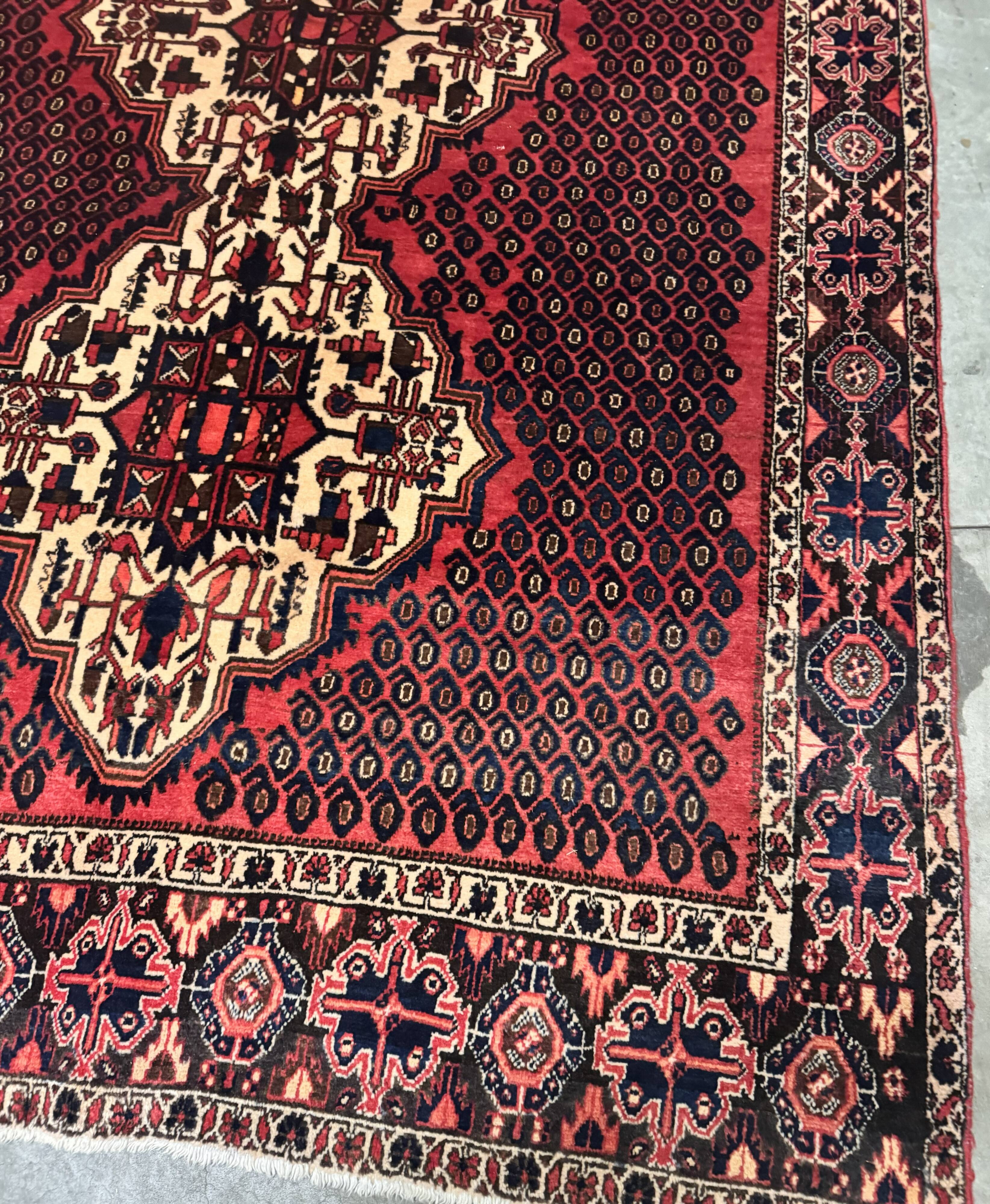 handmade Persian rug from Hamedan