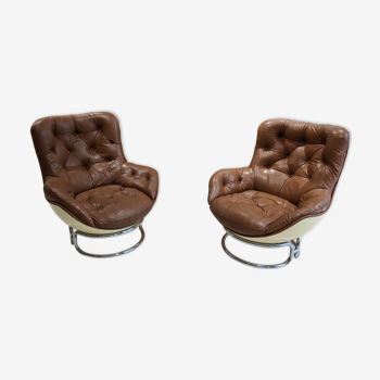 Lot de 2 fauteuils de Michel Cadestin