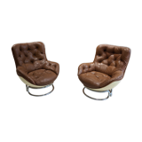 Set of 2 armchairs by Michel Cadestin
