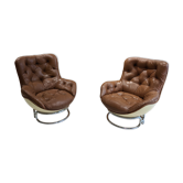 Set of 2 armchairs by Michel Cadestin
