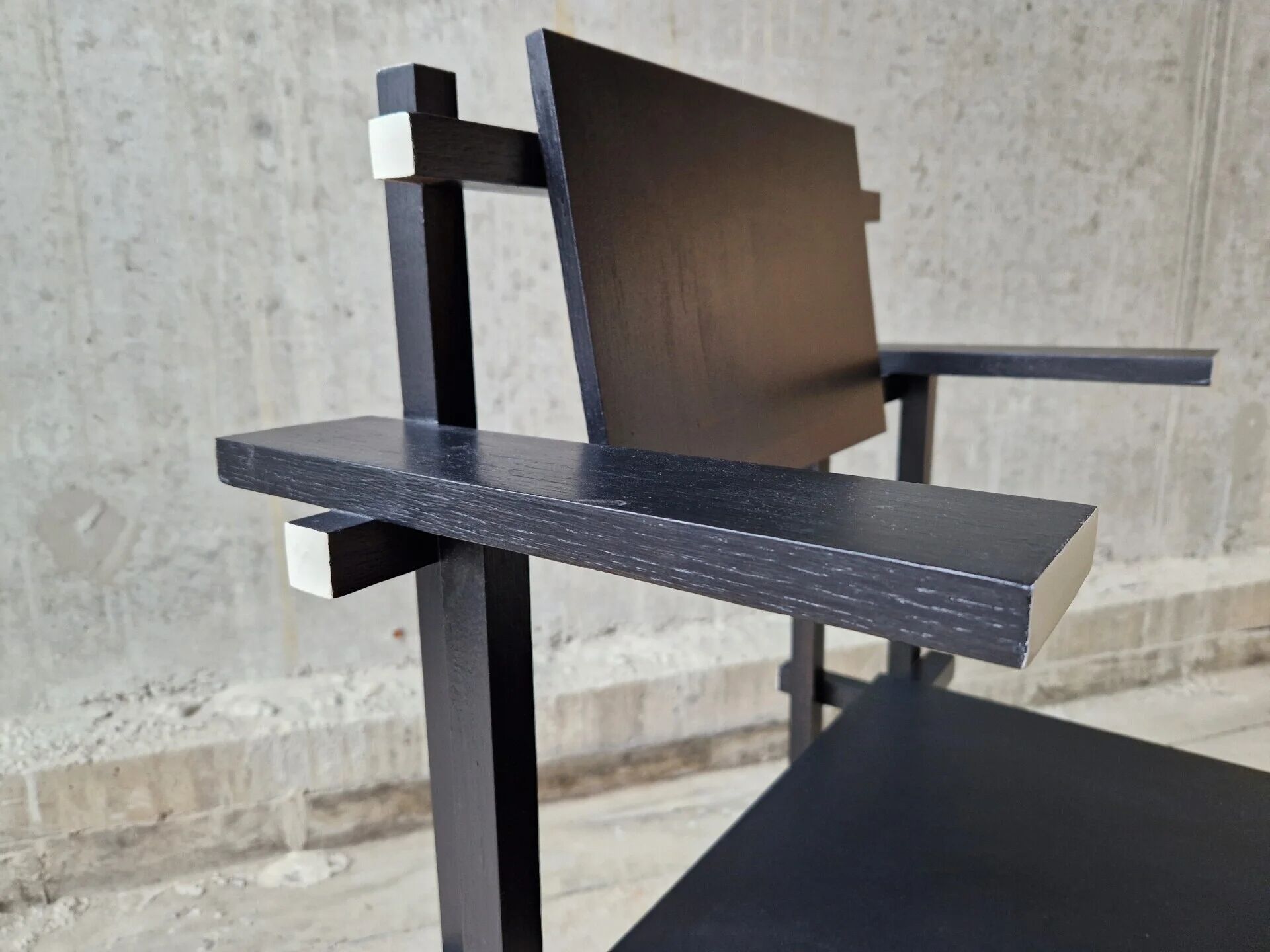 Vintage Gerrit Rietveld high chair replica, 1980s
