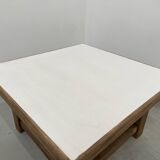Modernist square coffee table in oak