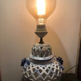 Openwork lamp foot Faïencerie d'Art de Malicorne