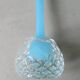 Glass and blue opaline vase