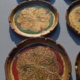 Eight Venetian Florentine coasters