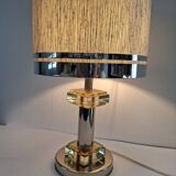Lampes en lucite et métal chromé 70's
