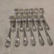12 silver-plated metal dessert forks SFAM rocaille 19.1cm