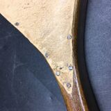 Hand-facing mirror in vintage wood year 70