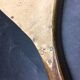 Hand-facing mirror in vintage wood year 70