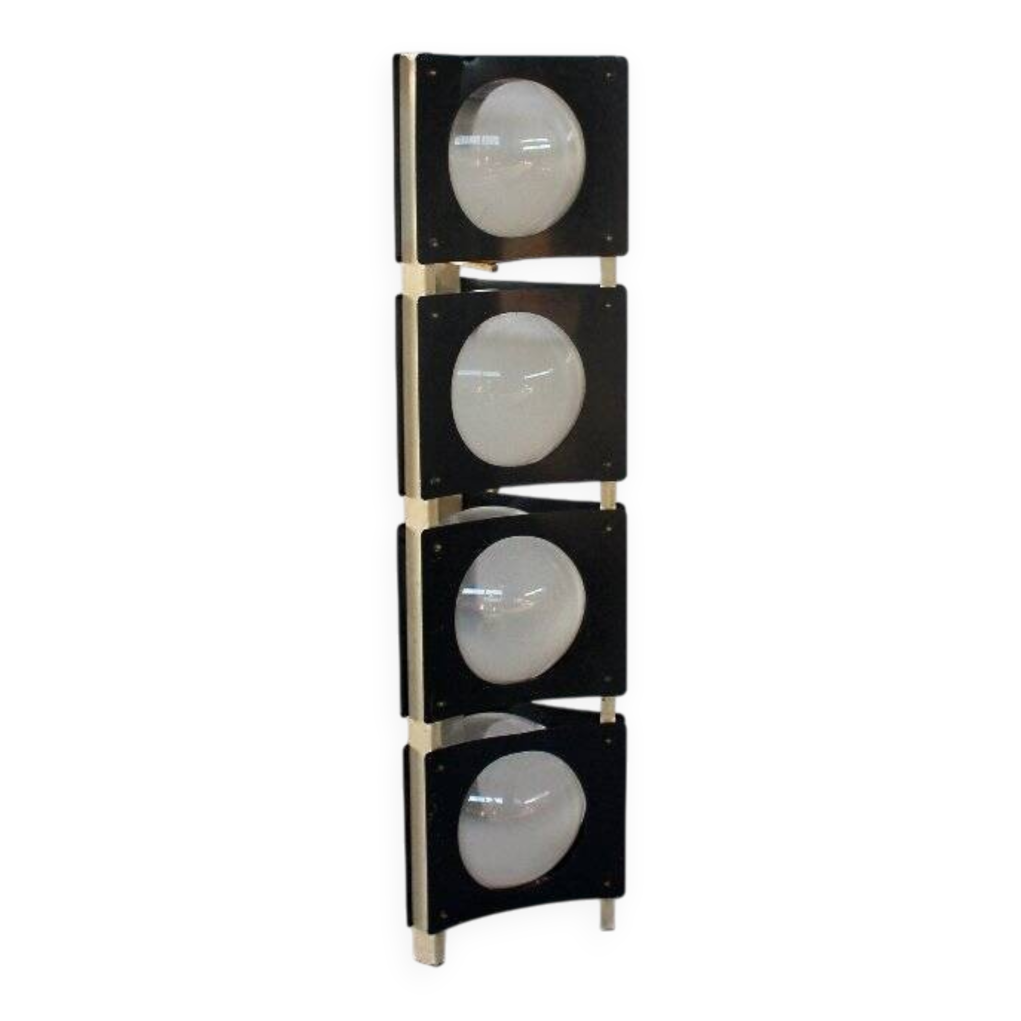 Lampadaire Vintage en Métal Bleu et Blanc, Italie