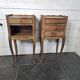 Pair of Louis XV style oak bedside tables