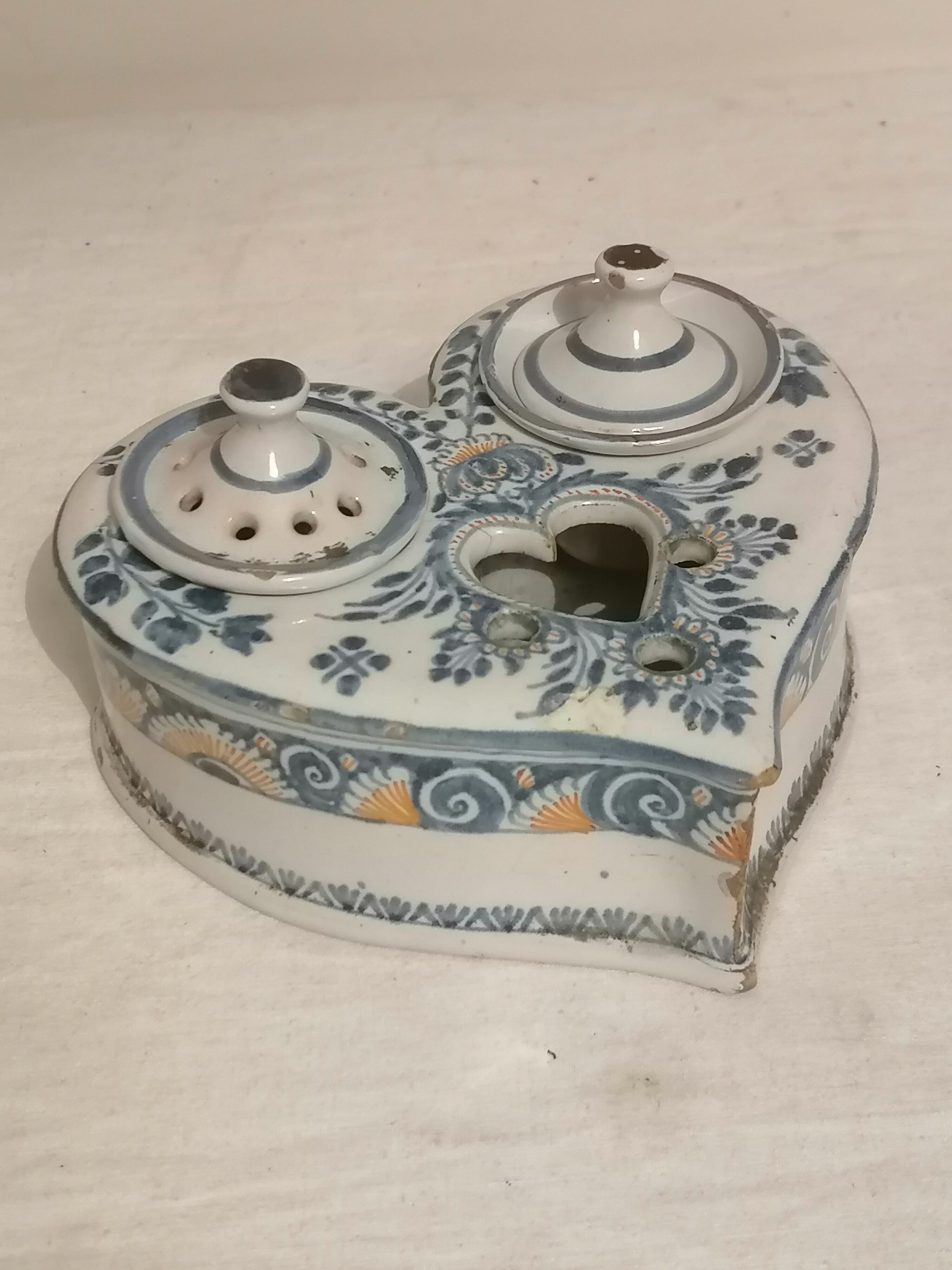 Old ceramic inkwell from Vallauris.