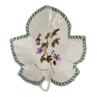 Leaf-shaped cup Malva sylvestris porcelain Tognana