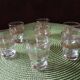 Set of 7 digestive glasses. Crystal
