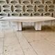 Table basse française  en travertin adouci