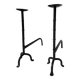 French Hand-Forged Iron Andirons, Candleholders