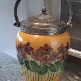 Art nouveau glass cookie jar
