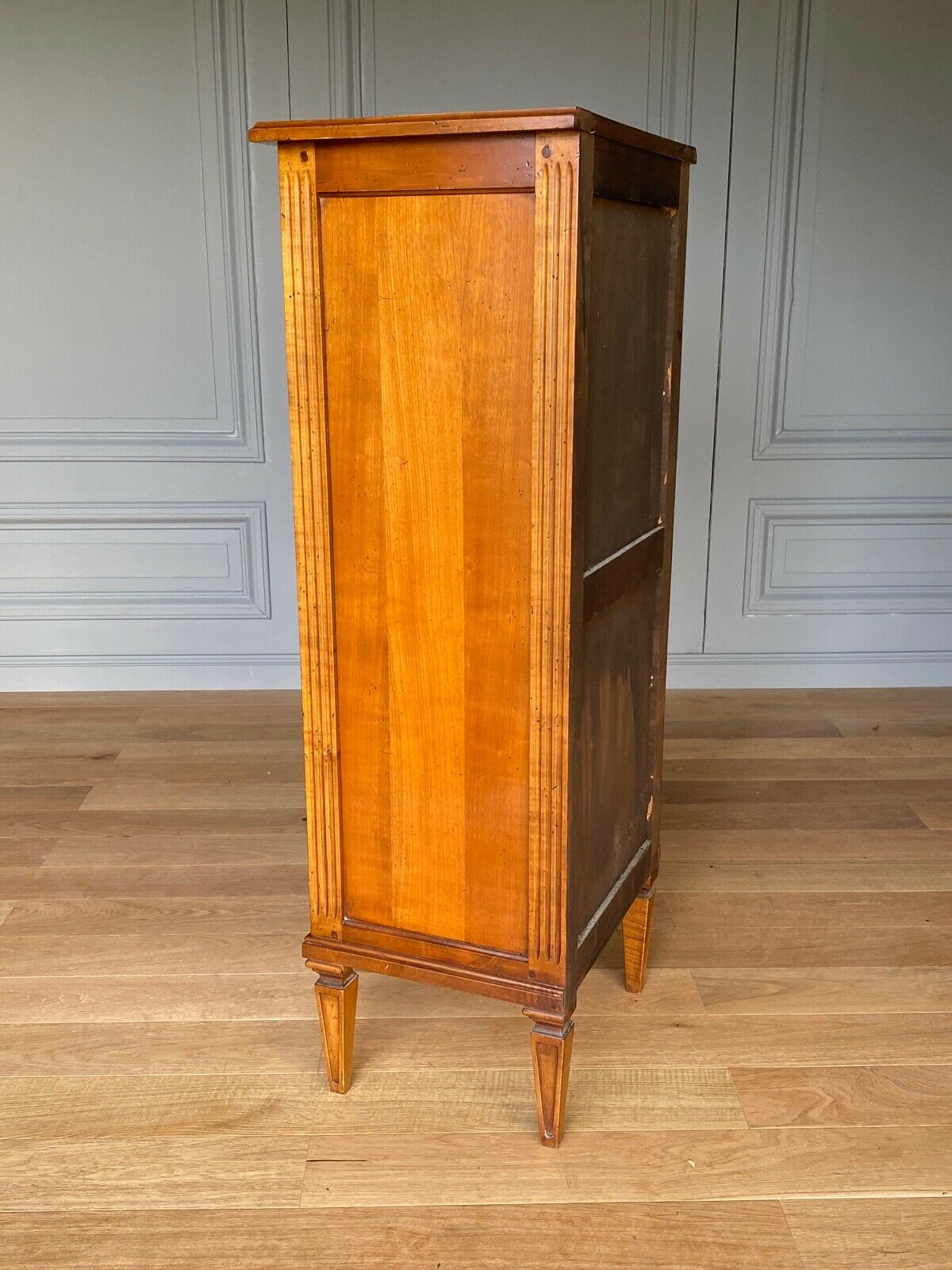 Meuble cinq tiroirs type Louis XVI directoire 1960 anneaux de tirage