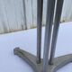 Brown table n1 round bistro bar cafe terrace cast iron foot 1950