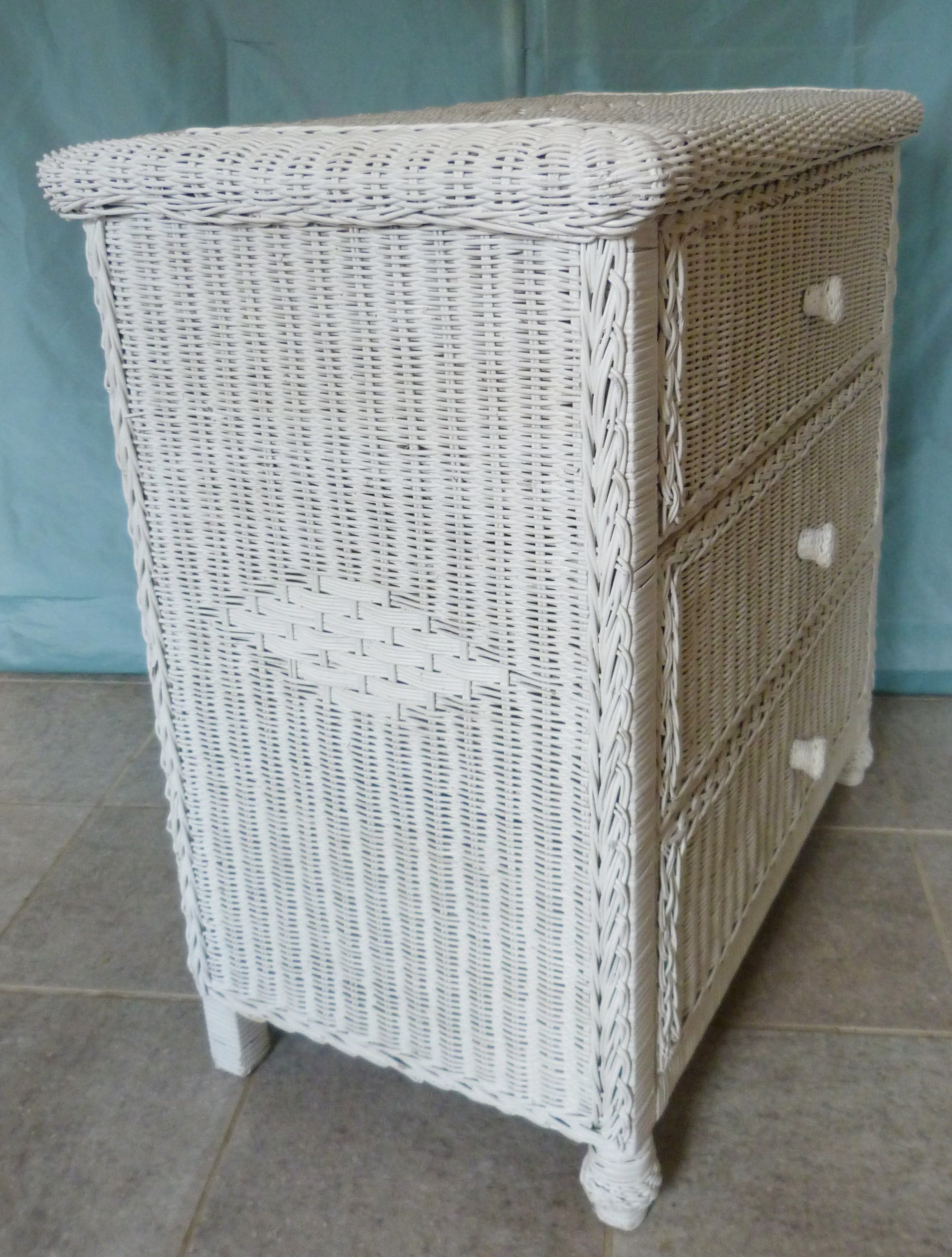 Old rattan chest of drawers