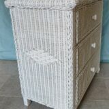 Old rattan chest of drawers