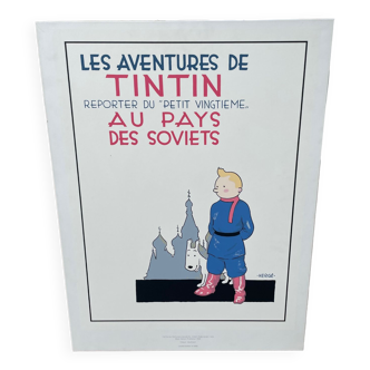 Tableau Laminium Tintin au pays des soviets